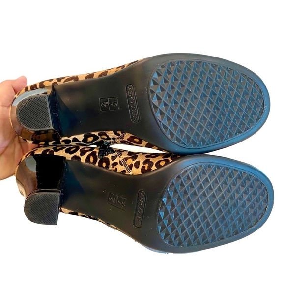 Aerosoles Patrol Car Leopard Print Ankle Boots Diamond Flex Outsole Size 7 M - Picture 9 of 13